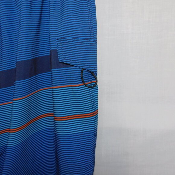 GOTCHA Mens 40 Blue Orange Striped Unlined Board Shorts Swim Trunks UNUSED - Picture 9 of 9